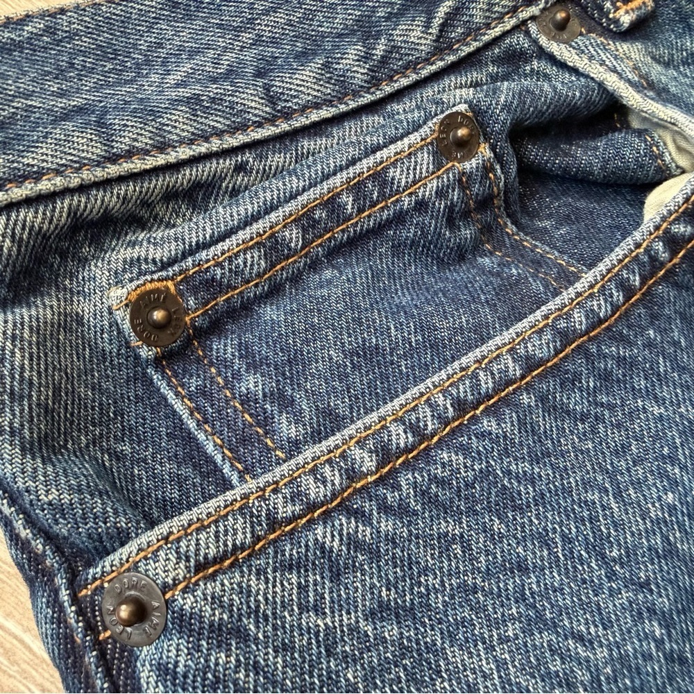 Aime Leon Dore Made in Italy High Rise Dark Blue Relaxed Jeans Women’s Size 30 - Picture 4 of 13